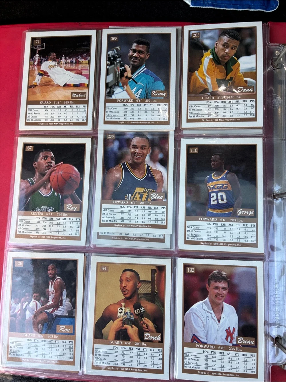 NBA Cards in Collectors Album Plastic Binder